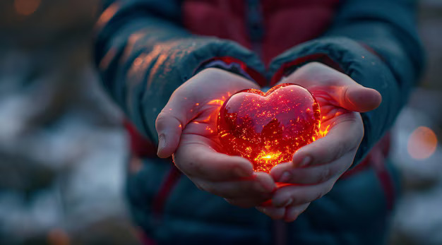 Heart being healed with light for love spells