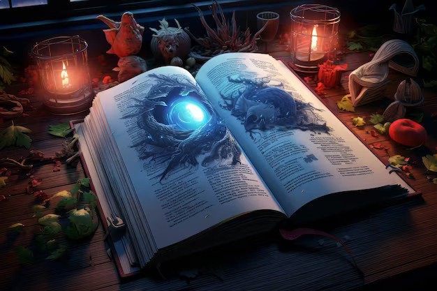 Spells 16 Customized love spell book with glowing pages