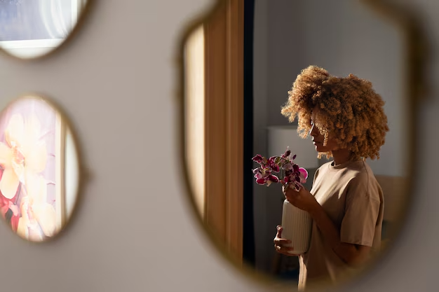 Easy Love Spells 4 A woman Looking at A mirror on the wall. Easy Love Spells