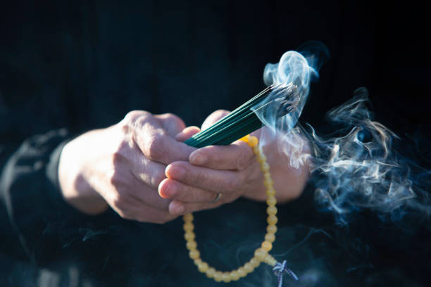Domination Magic 20 Hands of a Woman Burning Sage. Cast a Spell Without Saying an Incantation