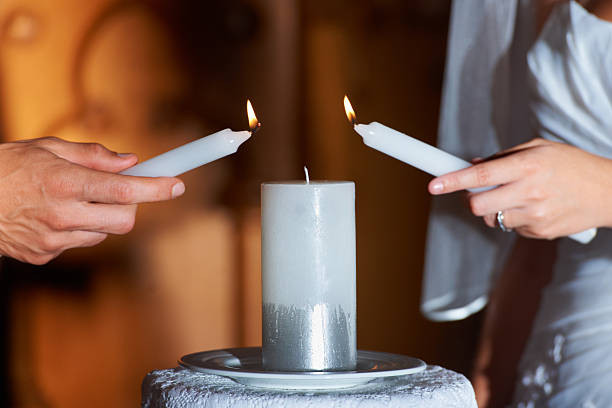 Divorce Spells 13 Two hands holding burning candles doing Divorce Spells Ritual