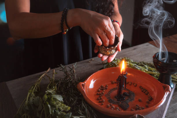 Protection from Evil Spells 18 Burning sage bundle for cleansing and protection from negative energy