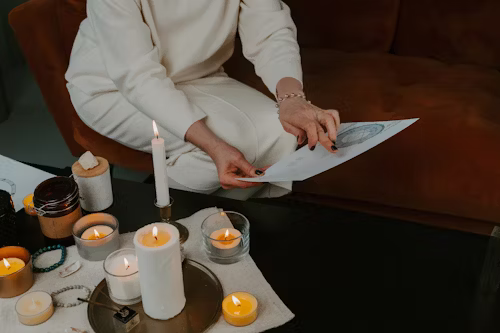Powerful Love Spells in Saudi Arabia 2 Saudi businessman lighting candle for love and peace spell