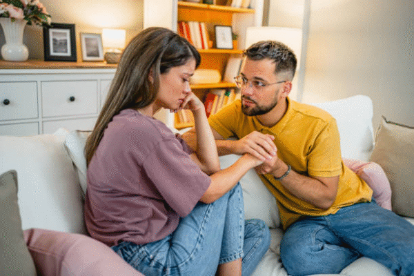 Divorced woman receiving blessings from a trusted love spell caster in Mauritius