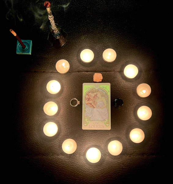 Spiritual altar setup for magic love spells that work at home