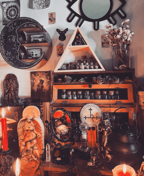Get My Ex Back Spells Texas 2 Texas love spell altar with herbs and spiritual tools used by Batha