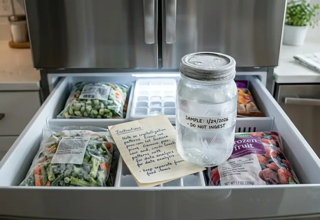 Freezer spell to get rid of someone represented by a frozen jar and folded petition paper
