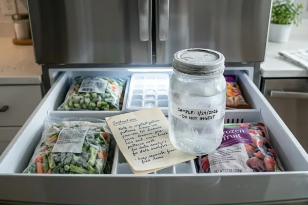 Freezer spell to get rid of someone represented by a frozen jar and folded petition paper