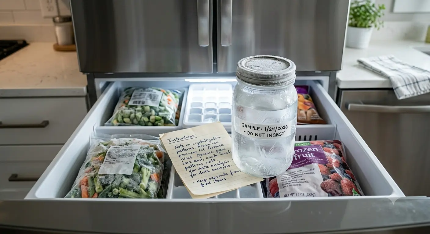 Freezer spell to get rid of someone represented by a frozen jar and folded petition paper