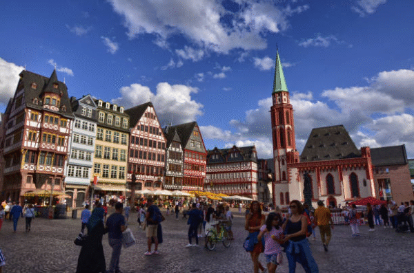 Historic Frankfurt square infused with ancestral love magic