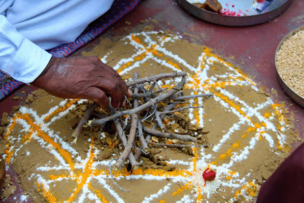 Sangoma in Johannesburg 4 Local Johannesburg CBD sangoma preparing herbal remedies for bad luck removal