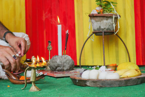 Sangoma in Boksburg 4 Sangoma in Boksburg performing spiritual cleansing with herbs and candles