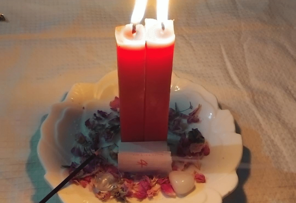 Spells that work fast in Canada with candles and rose petals during a ritual