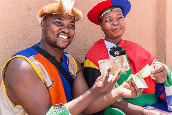 Spiritual cleansing ritual by sangoma in Johannesburg South township