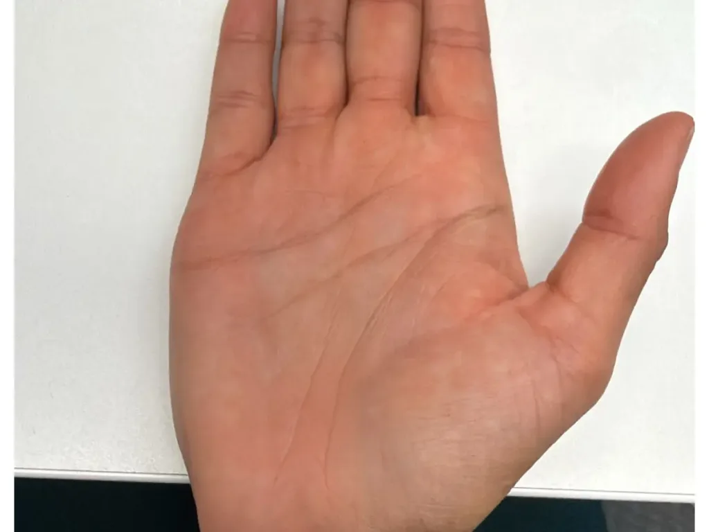 Spiritual palmistry analysis and hand lines evaluation to track signs someone is putting a spell on you