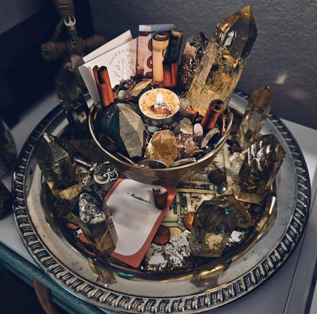 Money Spells That Work Overnight: Your Ultimate Guide to Instant Prosperity 9 Creating money spells at home: green candle, coin, and paper setup for money spells that work overnight