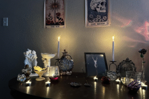 A spell to make husband love me again ritual with white candles and rose quartz