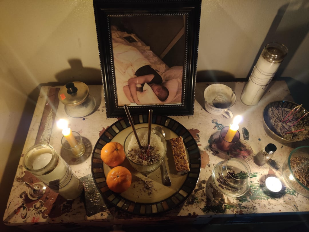 reconciliation spell setup in Montana home altar