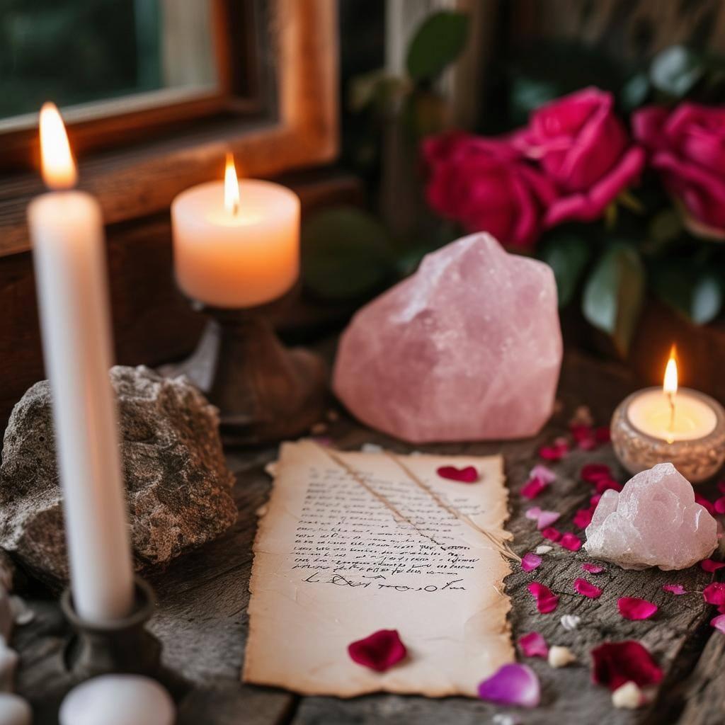 Person focusing on a candle ritual while visualizing relationship intentions and emotional connection