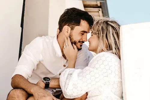 Former couple reconnecting after relationship healing