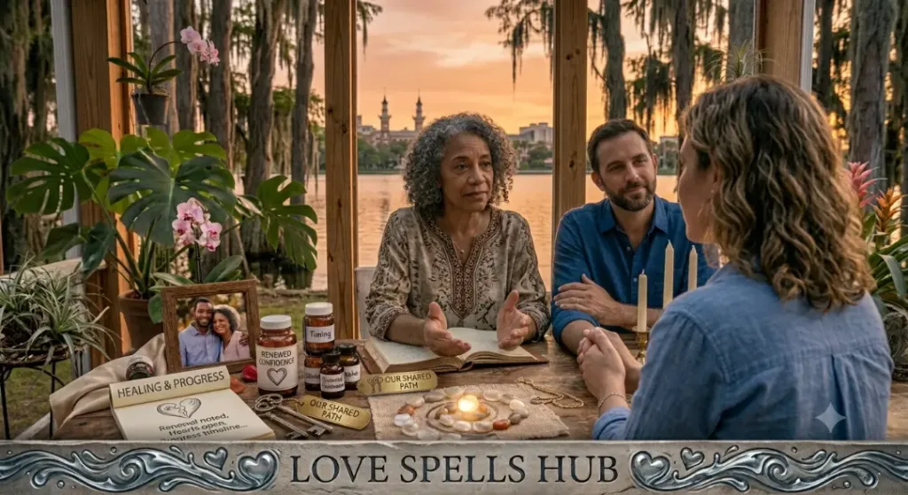 Timeline showing spiritual progress after Love Spells In Tampa